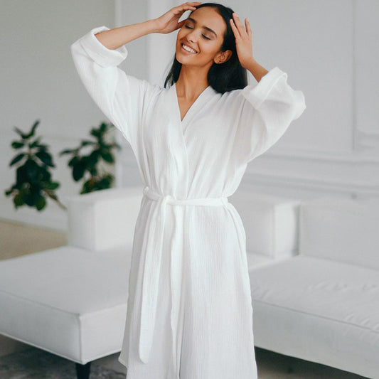 Cotton Fashion Long-sleeve Nightgown Womens Loungewear