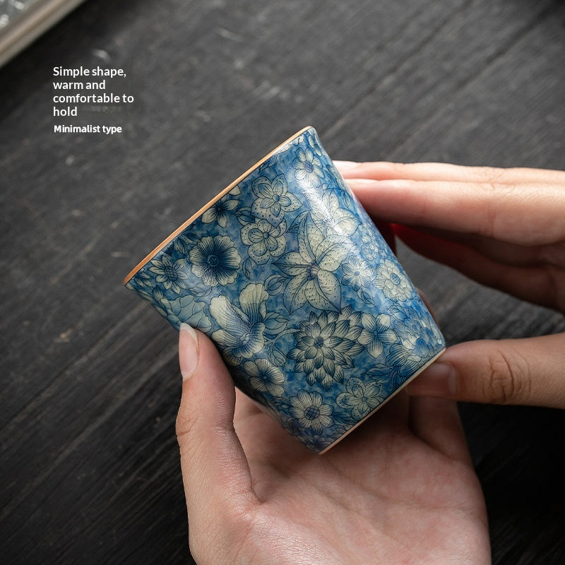 Single Blue-and-white Porcelain Teacup For Tea Tasting For Home Use