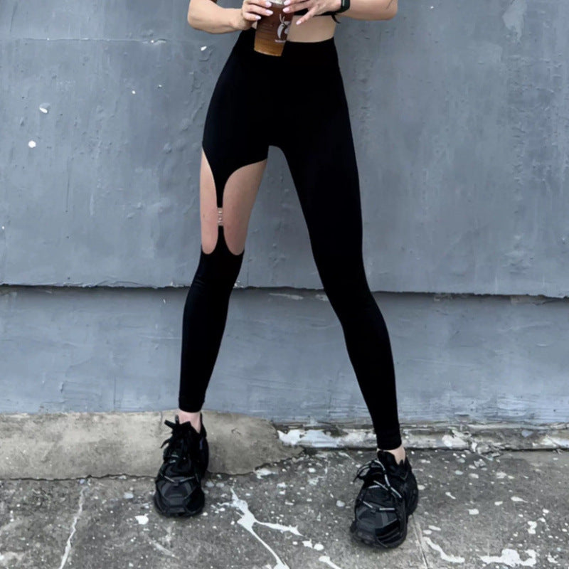 Women's Sports Fitness Clothing Set Halter-Neck Tank Top And High-Elastic Pants