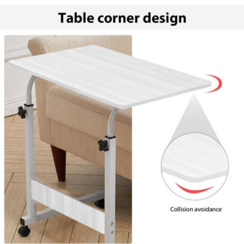 Mobile Laptop Desk Computer Table Stand Adjustable Bed Bedside Portable Study