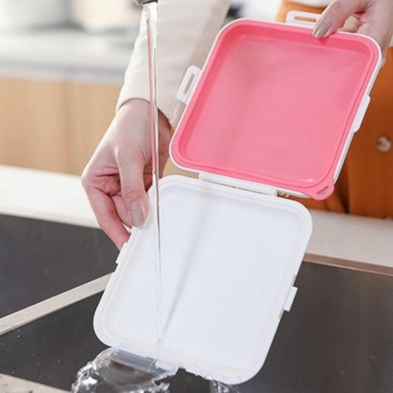 Sandwich Storage Box Reusable Leakproof Food Storage Blue