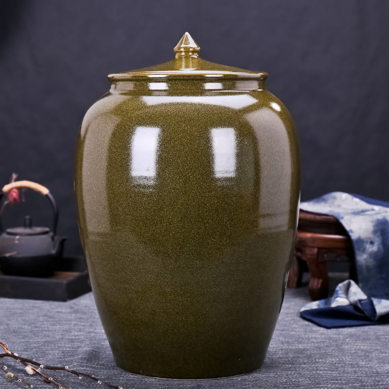 Ceramic Tea-leaf-residue Rice Jar