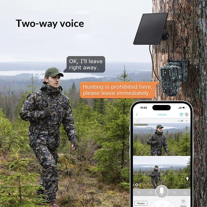 Outdoor Ultra-Clear Night Vision Wireless Remote PTZ Home Security Camera With 15x Zoom And Camouflage Design