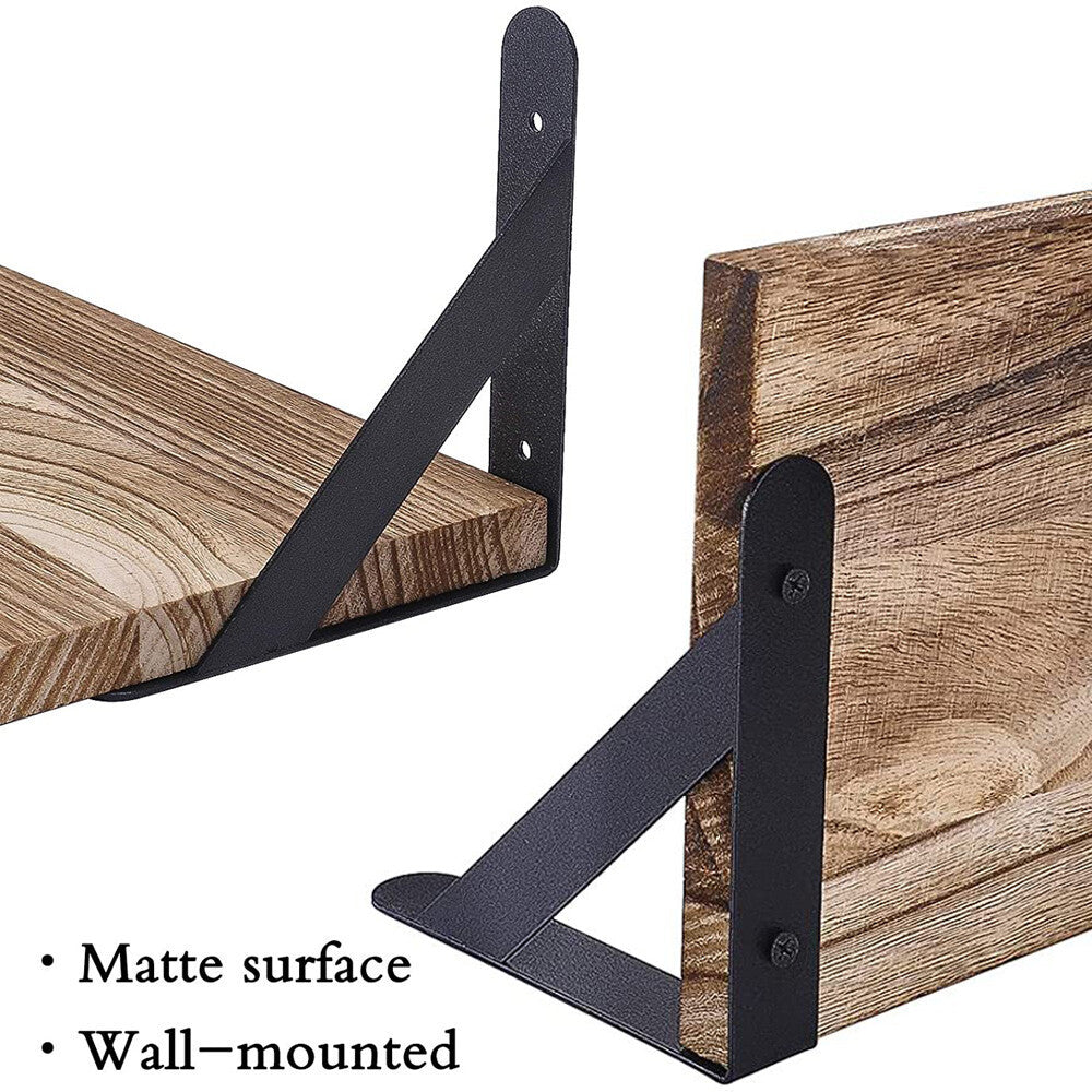 4PCS Home Corner Floating Shelves Wall Mounted Storage Wooden Display Shelf