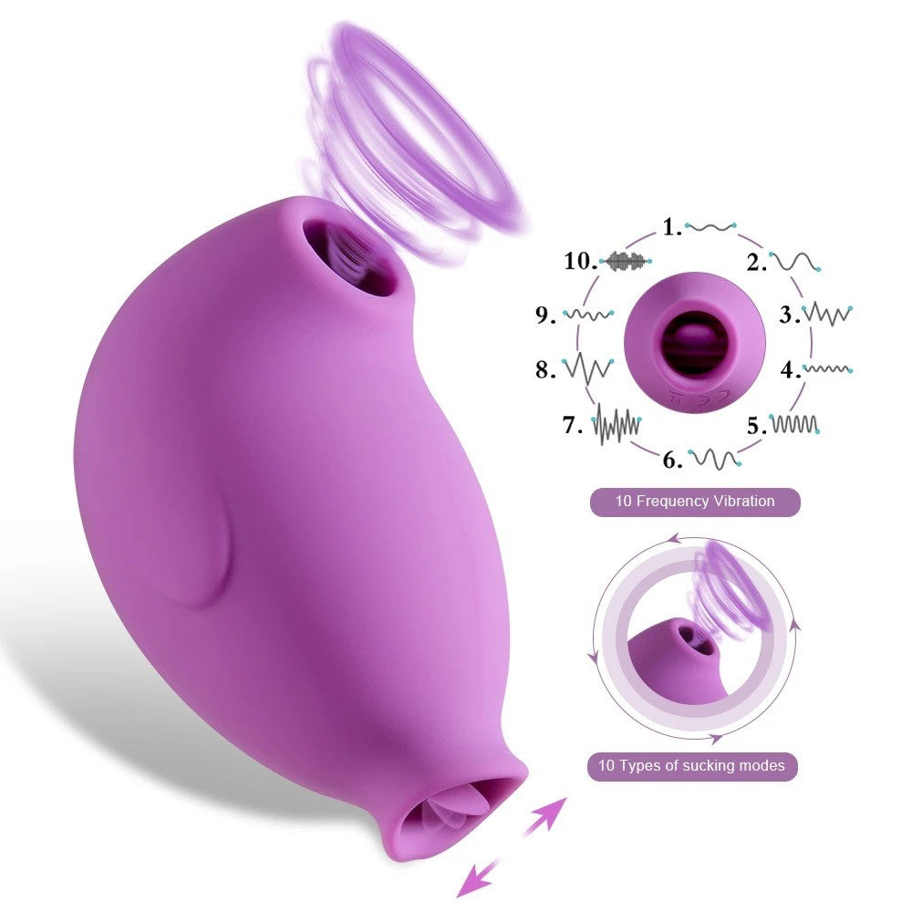 Penguin-shaped Silicone Simulation Toy For Oral Sex And Self-pleasure, With Variable-frequency Charging And Vibrating Function
