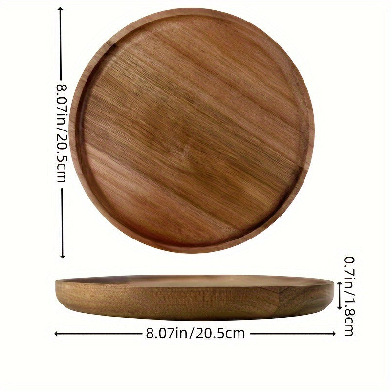 Wooden Tray Enclosing A Snack Plate Japanese-style Tea Tray