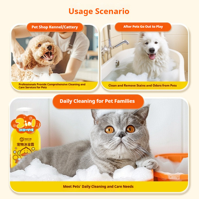 All-in-one Pet Shampoo With Foaming Action