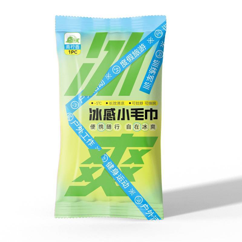 Ice-Feel Small Towel Summer Cooling Wet Wipes