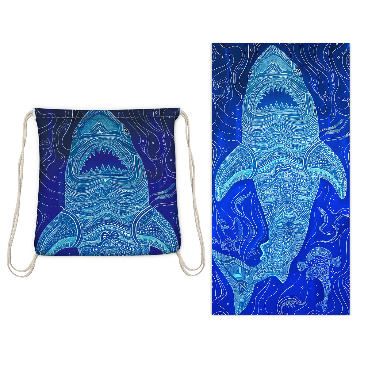 Beach Towel With Integrated Bag Portable Storage Backpack Printed Towel Bath Towel