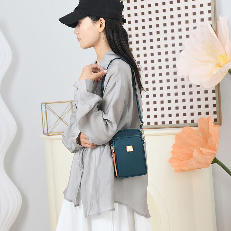 Mobile Phone Bag Vertical Three-layer Shoulder Bag Waterproof Waist Bag