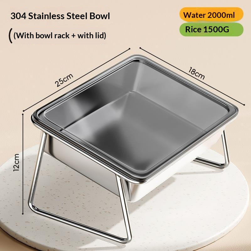 Dust-proof Dog Food And Water Bowl With Stand