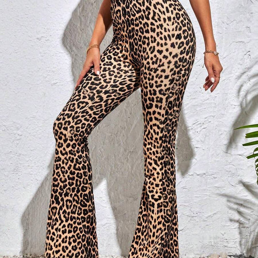 European And American Autumn And Winter Women's Sports Leopard Print Yoga Pants