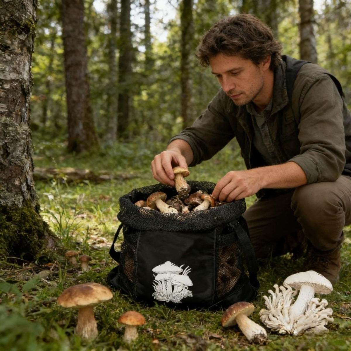 Mushroom Bags, Practical Mushroom-Gathering Bag, Sturdy Harvest Bag For The Forest And Fall—Storage Accessories Set