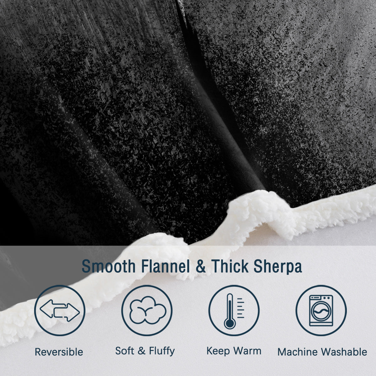 3D Elephant Printed Sherpa Fleece Blanket For Couch Sofa Bed Soft Cozy Fuzzy Black Galaxy Elephant Gifts For Women Adults 130X150cm 150X200cm