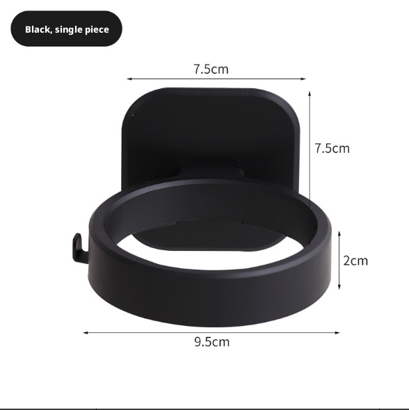 Hair dryer rack-black-diameter 9.5cm-1 piece