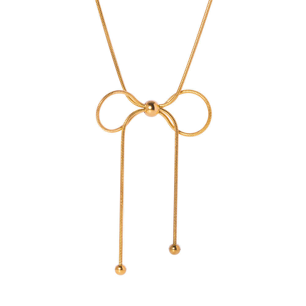 Pull Butterfly Design Shape Gold Necklace Clavicle Advanced Sense Accessories