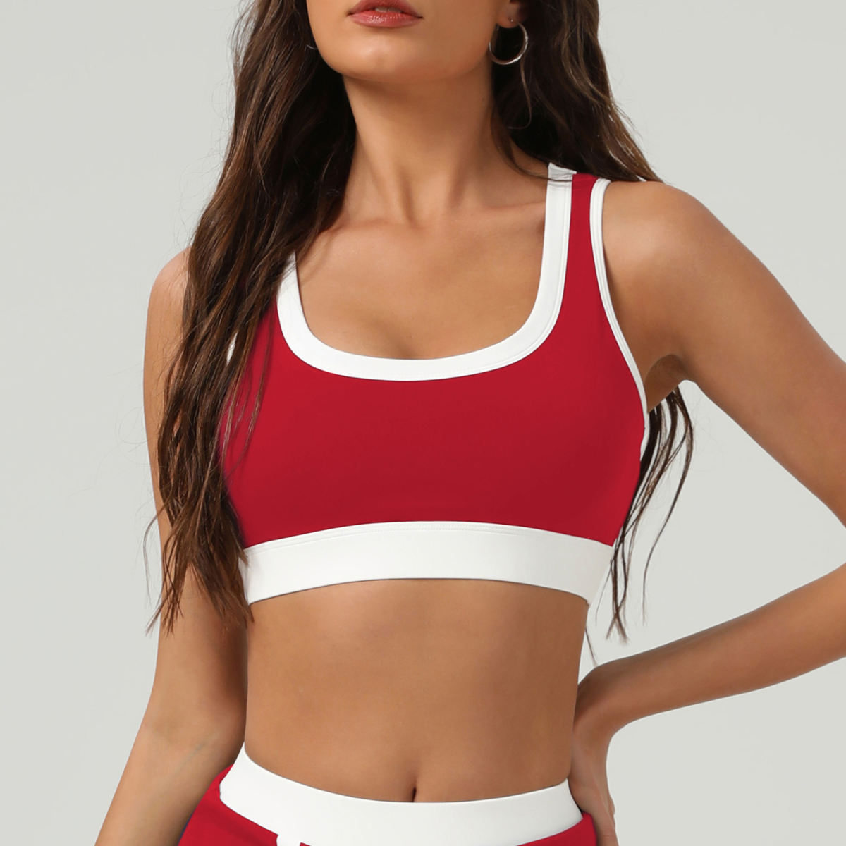 Color Matching Nude Feel Sports Underwear Quick-drying Shockproof Yoga Vest