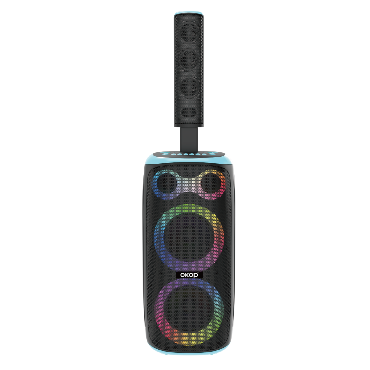 KP-8009 Wireless Bluetooth Speaker 120W High-Power Dual-Microphone Karaoke Portable Outdoor Family Gathering Speaker