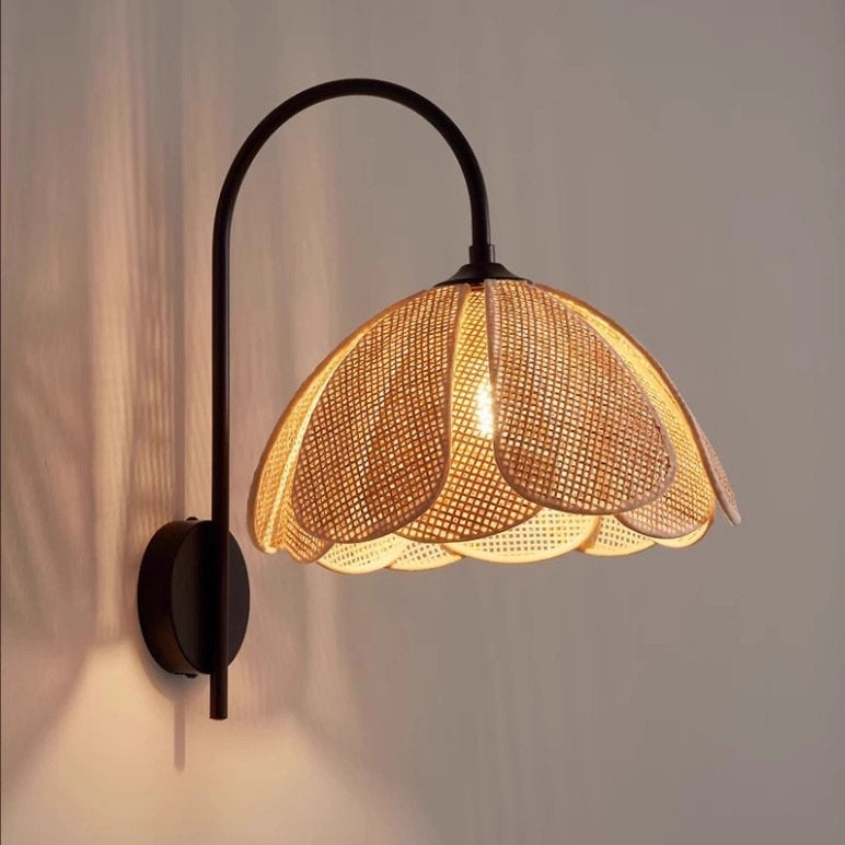 Boutique Inn Tea Room Restaurant Corridor Bamboo Art Woven Wall Lamp