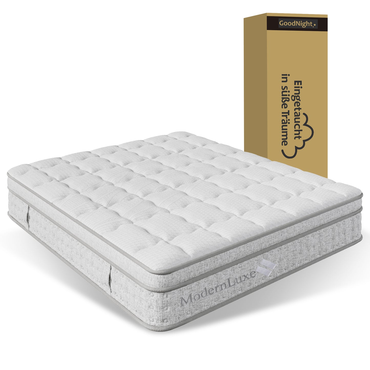 7-zone Pocket Spring Mattress 140x200 Cm H3, 25cm High Cold Foam Hybrid Mattress, Ergonomic Body Adaptation & Breathable, OEKO-TEX Certified, Comfort Double Bed Mattress
