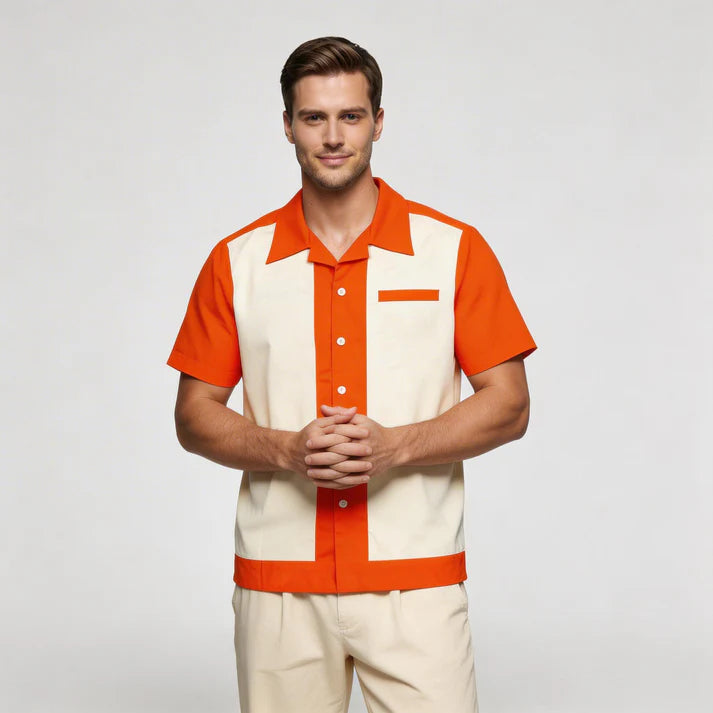 Men's Fashion Casual British Design Summer Short-Sleeved Shirt