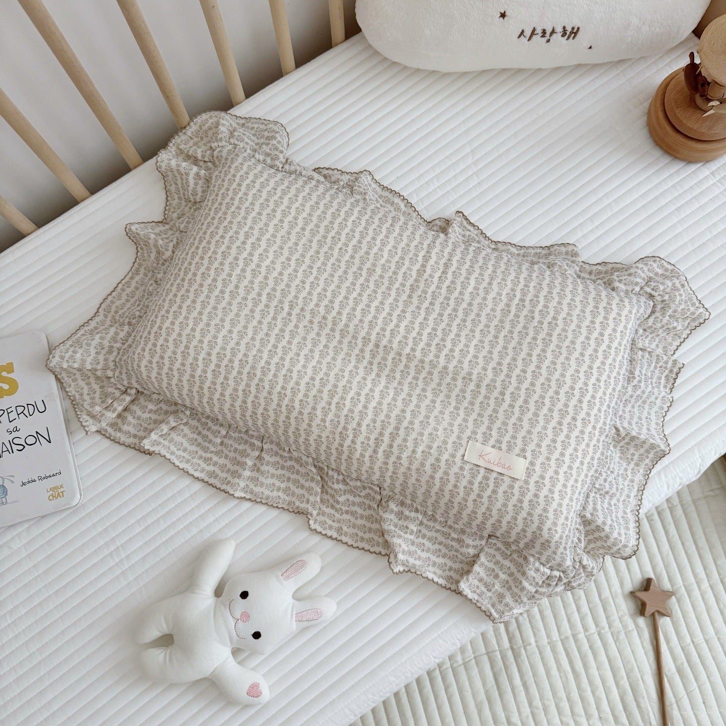 Korean-style Floral Cotton Gauze Pillowcase