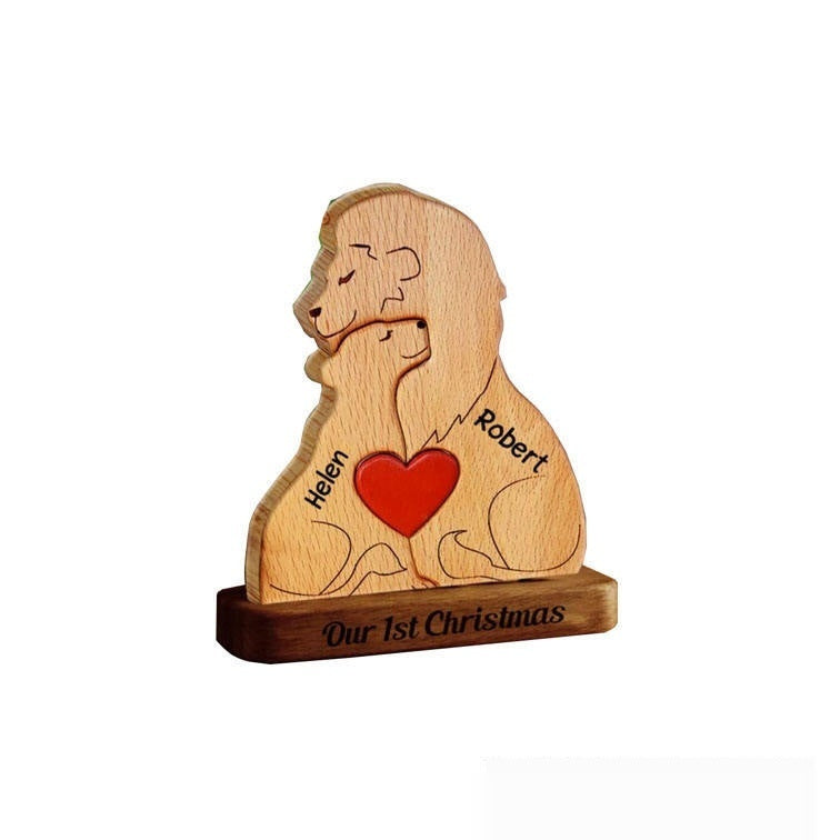 New Family Keepsake DIY Wooden Craft Puzzle Gift Ornament