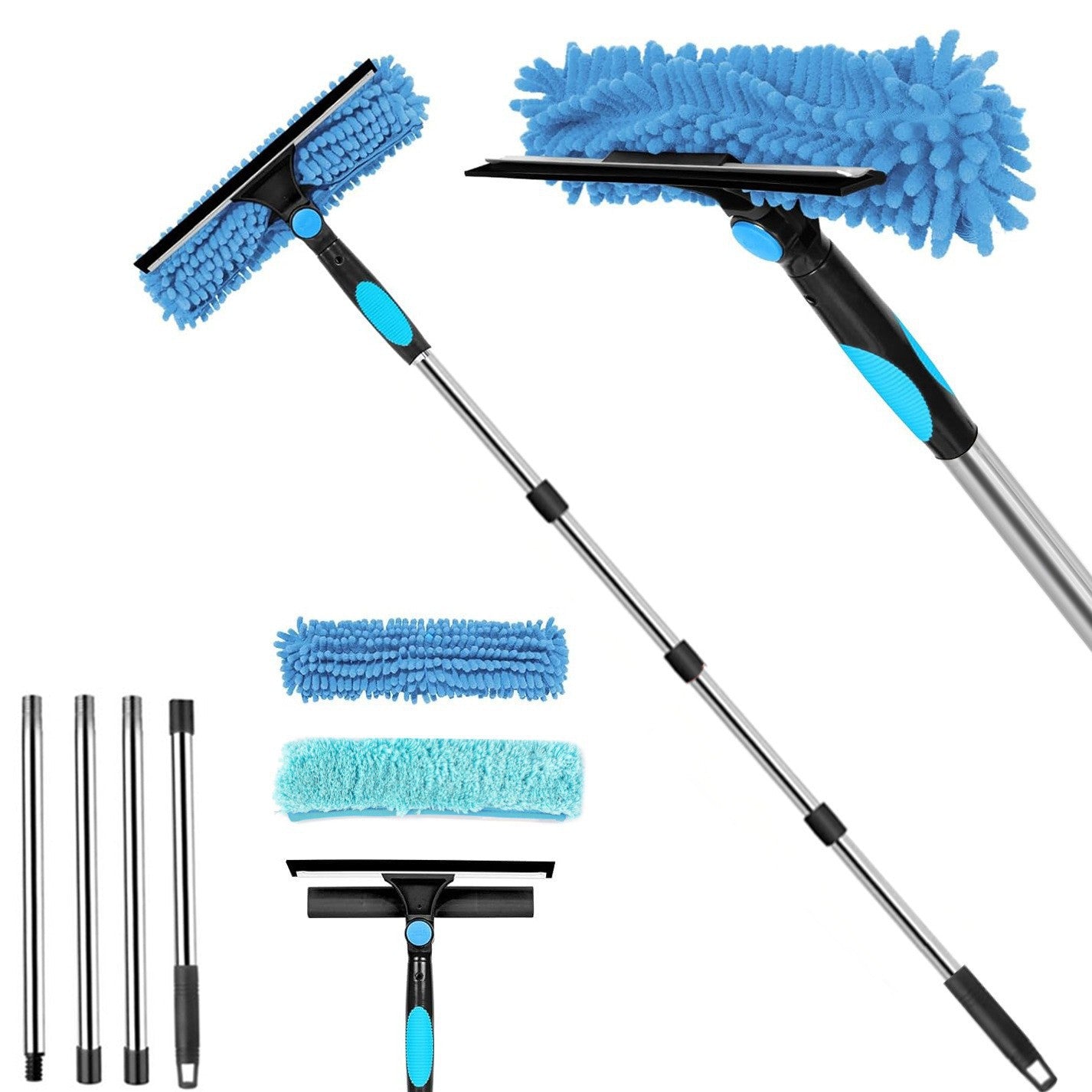 Two-in-one Window Double-sided Scraper Glass Squeegee Housekeeping Cleaning Equipment