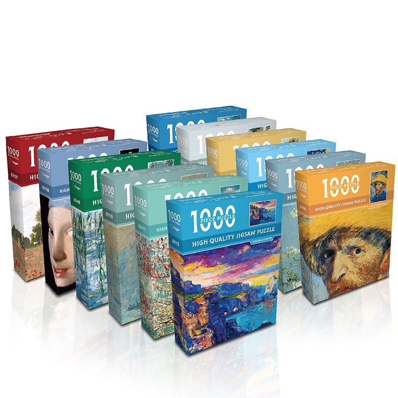 Paper-Based Famous Art Landscape Stress-Relief Puzzle Toy