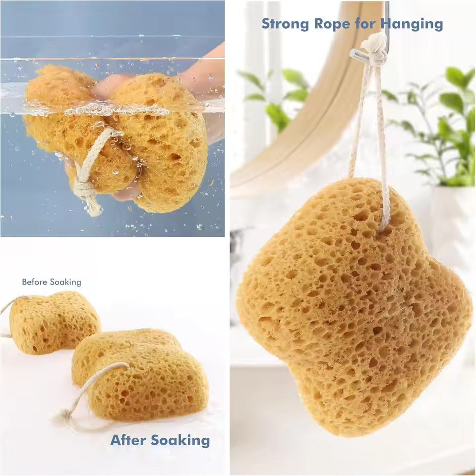 Cleaning Bath Sponge With Seaweed For Kids And Adults