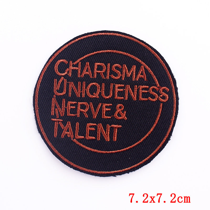 Cartoon Letter Fabric Patches With Computer Embroidery