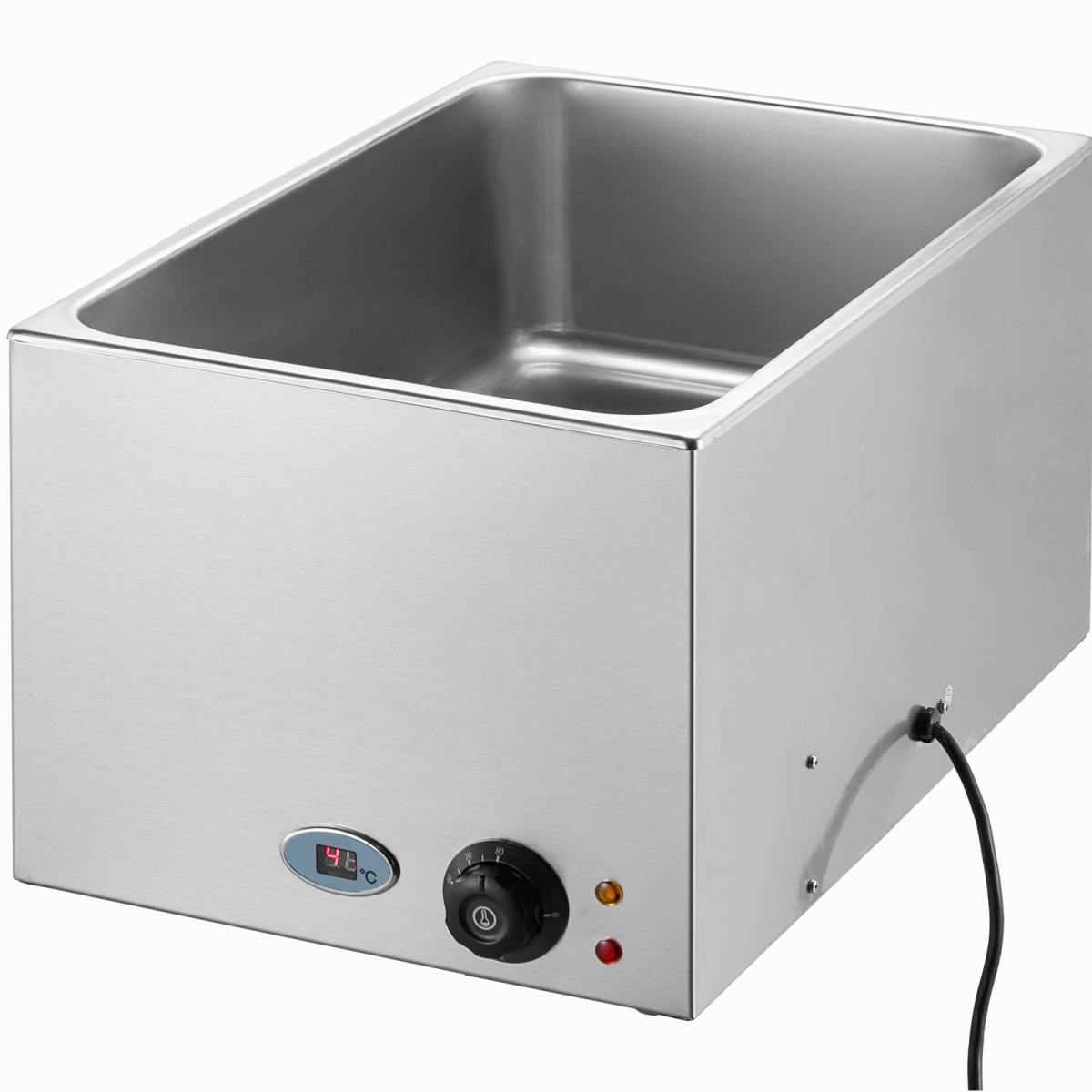Commercial Food Warmer 19QT Bain Marie 1200W Electric Buffet Warmer Steam Table Food Warmer Countertop Stainless Steel Food Warmer Wet Or Dry Use For Parties, Catering And Restaurant