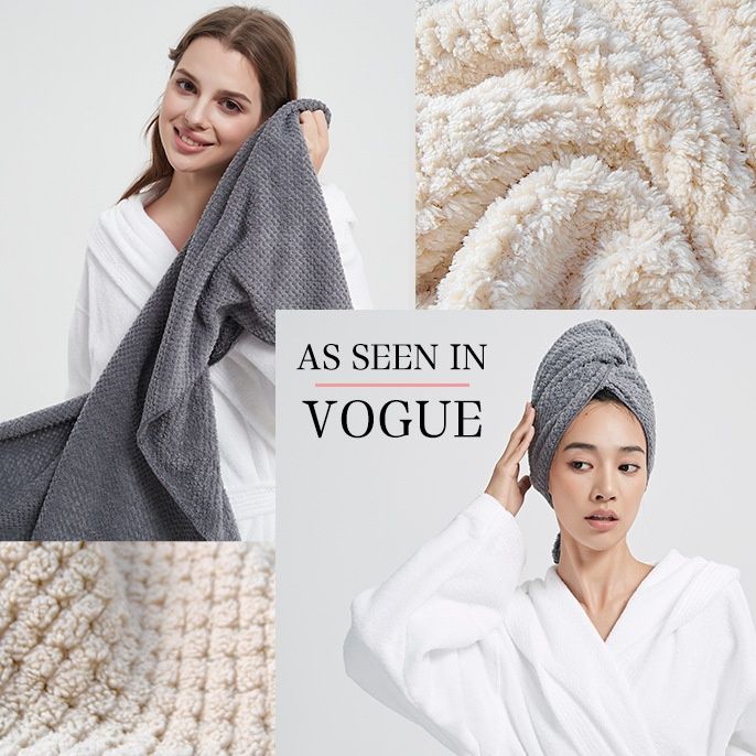 Microfiber Water Absorbing Coral Fleece Hair Towel