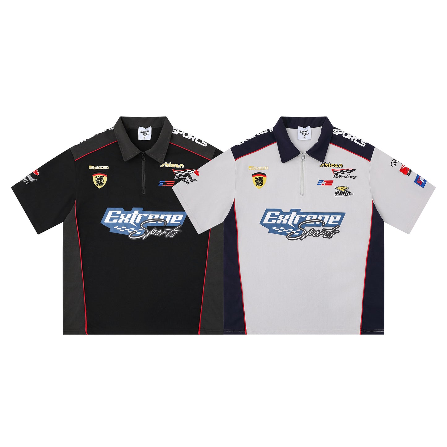 American Retro Fashion Racing Letter Lapel Embroidery Niche