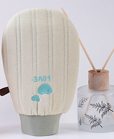 Embroidery round bath towel-green-1 piece