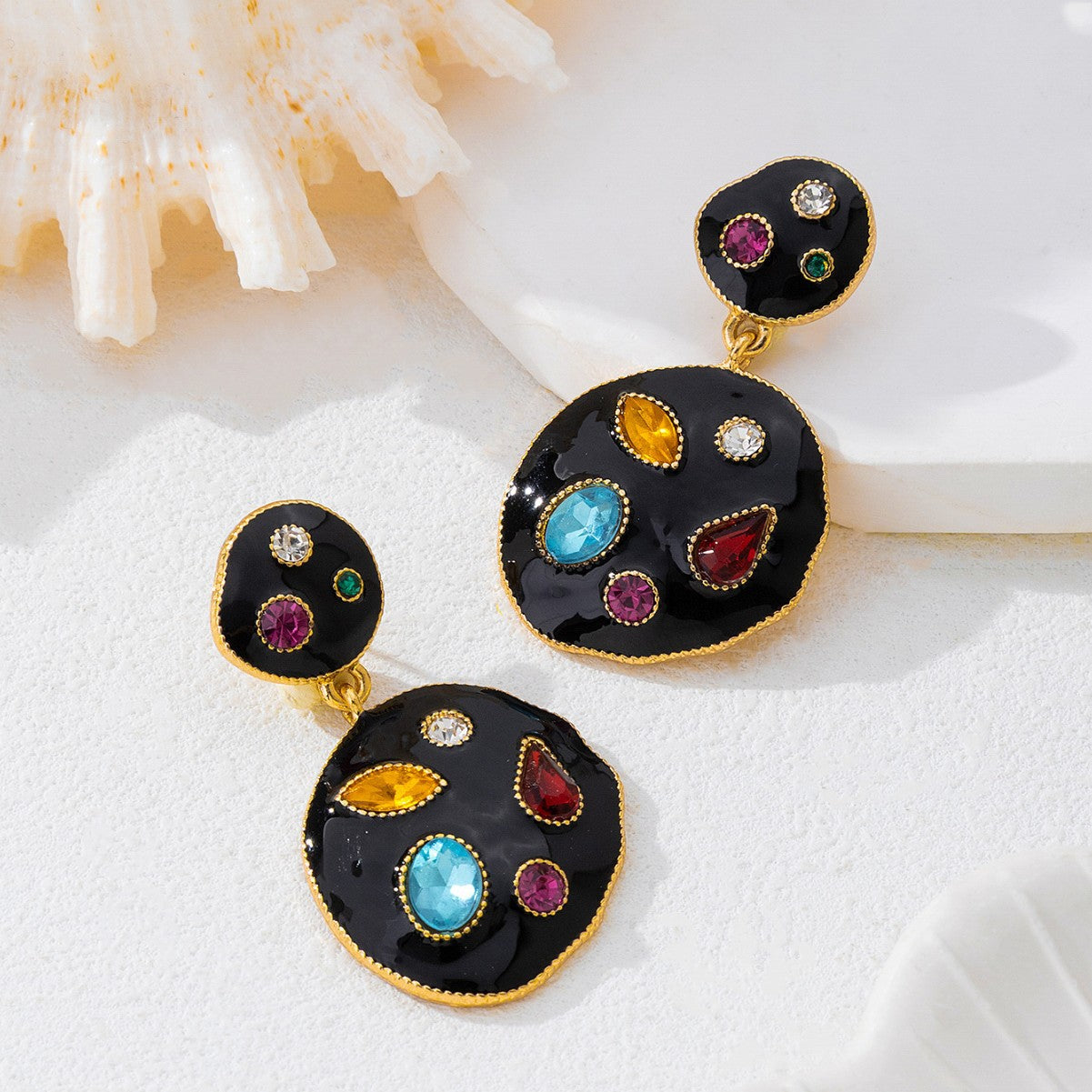 Best Selling Luxury Round Diamond Dangle Earrings For Women, High-End Unique Versatile Daily Commute Geometric Fashion Stud Ear Jewelry