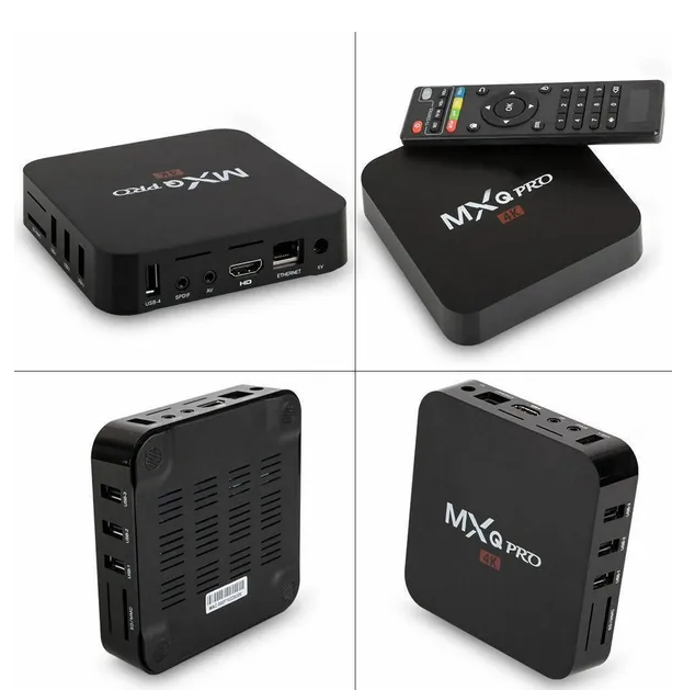 MXQ Pro 4K Ultra HD 64Bit Wifi Android 7.1 Quad Core Smart TV Box Media Player