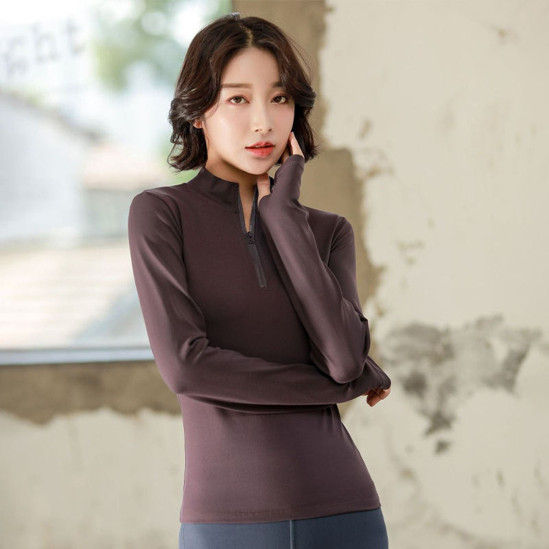 Long-sleeve Stand-up Collar Tight-fitting Quick-drying Yoga Wear