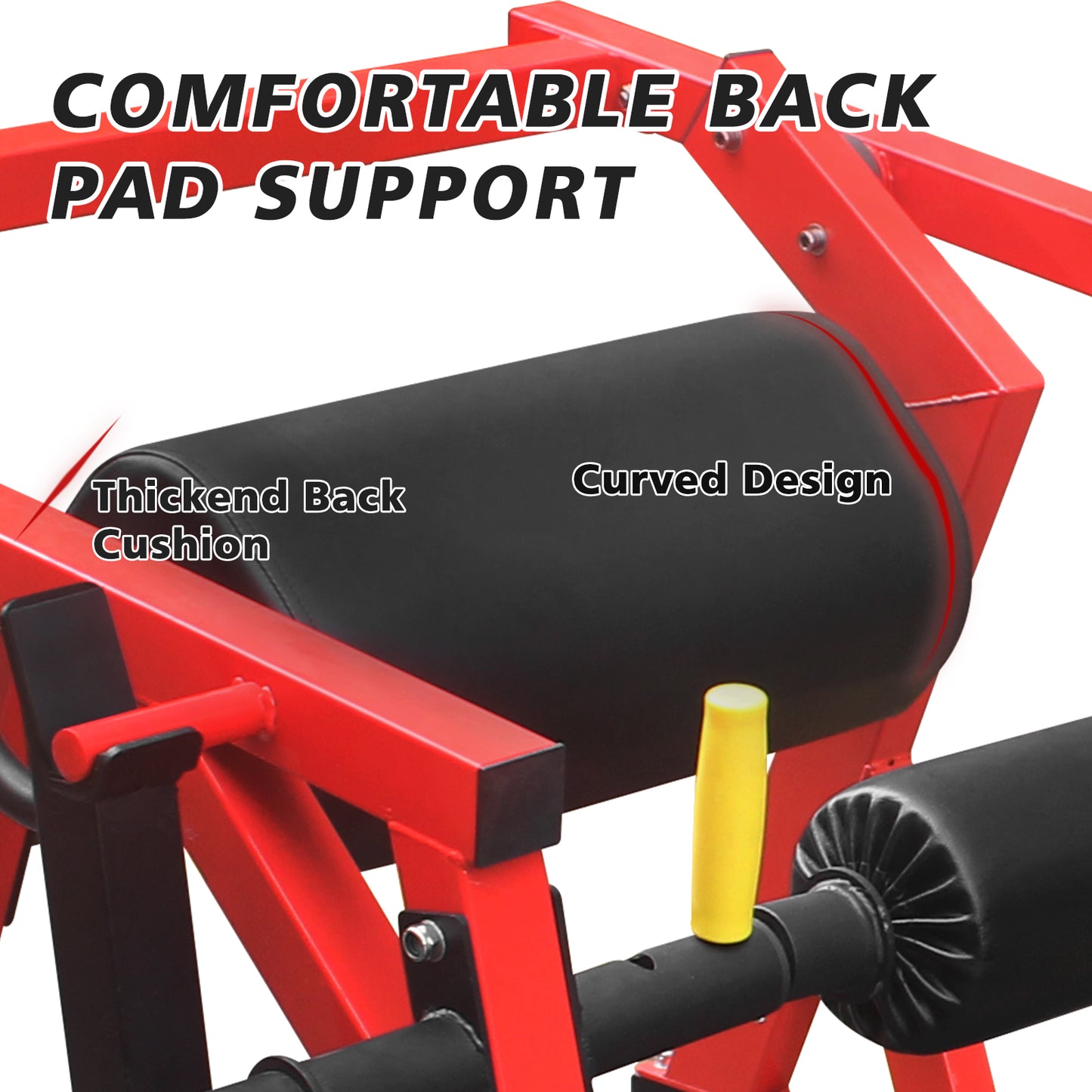 Hip Thrust Machine, Bridge Machine With Weight Holder, Heavy Duty Butt Exercise Equipment For Glute Muscles Building And Butt Shaping, Red