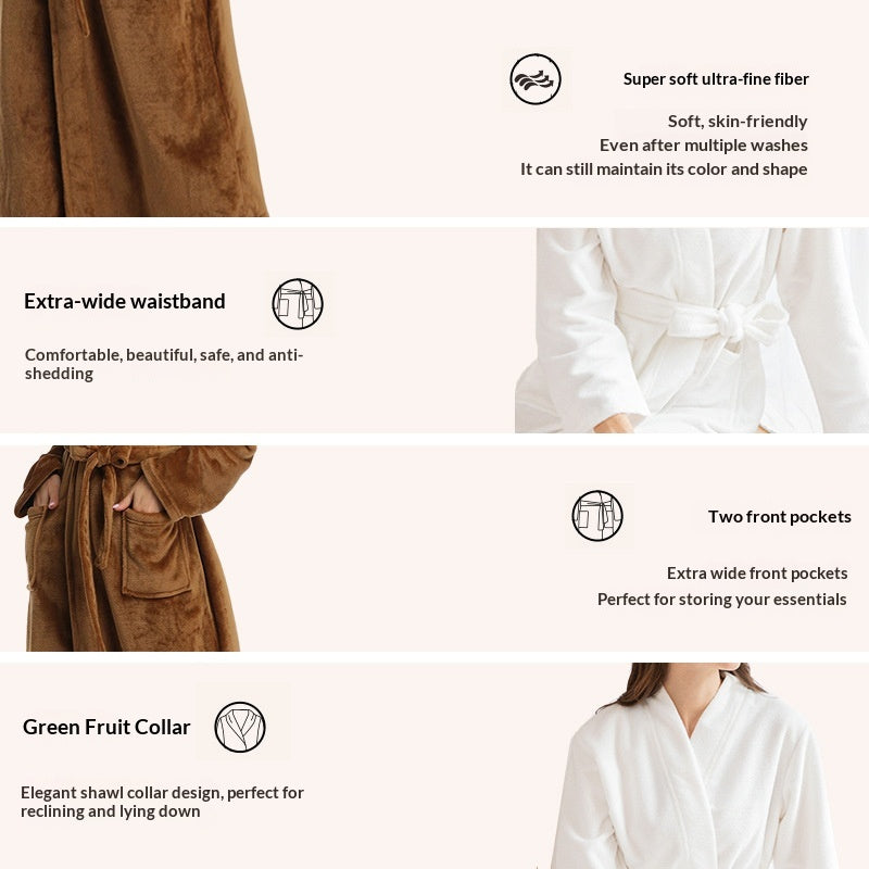 Thickened Bathrobe That Dries Quickly And Absorbs Water Ultra Fine Fiber For A Soft Feel Bath Towel