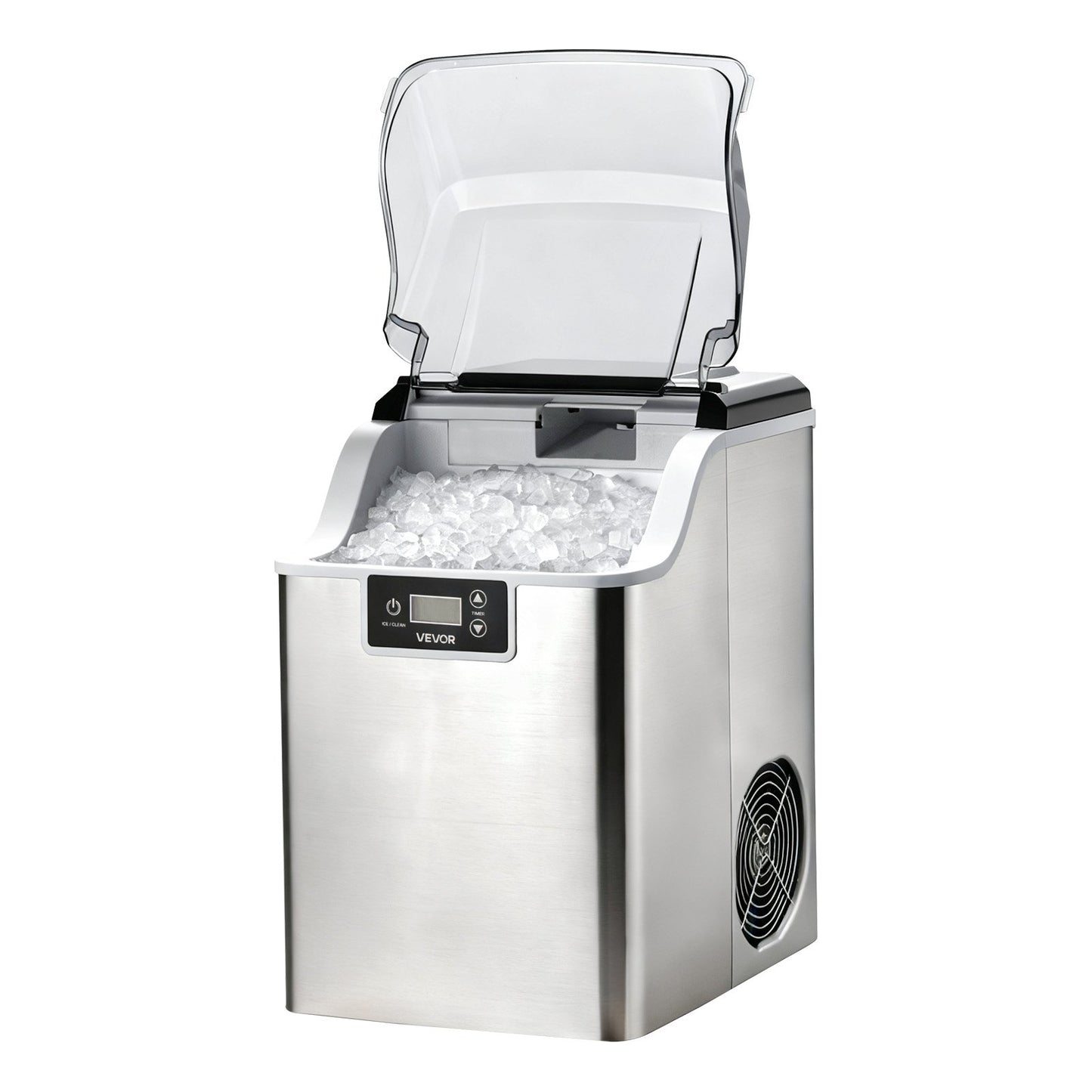 Countertop Ice Maker, 44 Lbs Per Day, Self-Cleaning Portable Machine With Scoop, 4 Lbs Ice-Storage Basket, Nugget Ice-Making Machine With Chewable Ices For Home, Kitchen, Office, Bar & Party