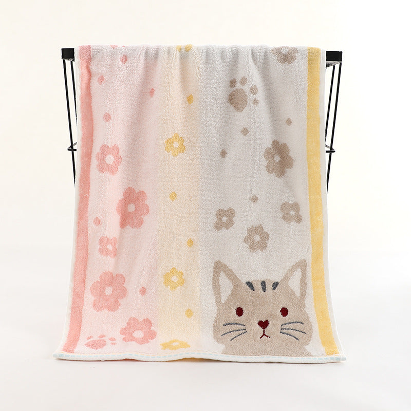 Soft Absorbent Embroidered Jacquard Towels For Home Use