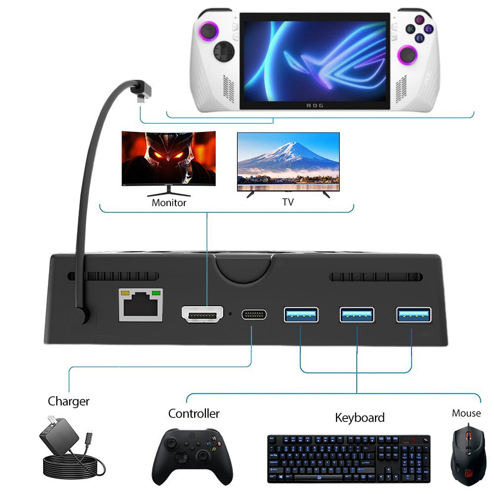 Applicable To ASUS ROG ALLY Base Multi-function Expansion Cooling Fan Charging Base