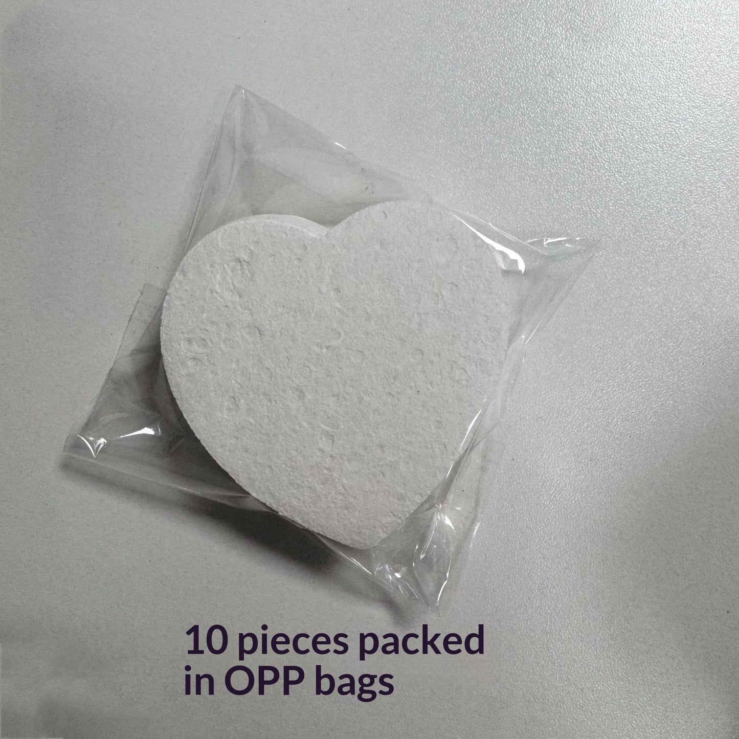 Biodegradable Heart-Shaped Wash Sponge For Deep Cleansing And Makeup Removal