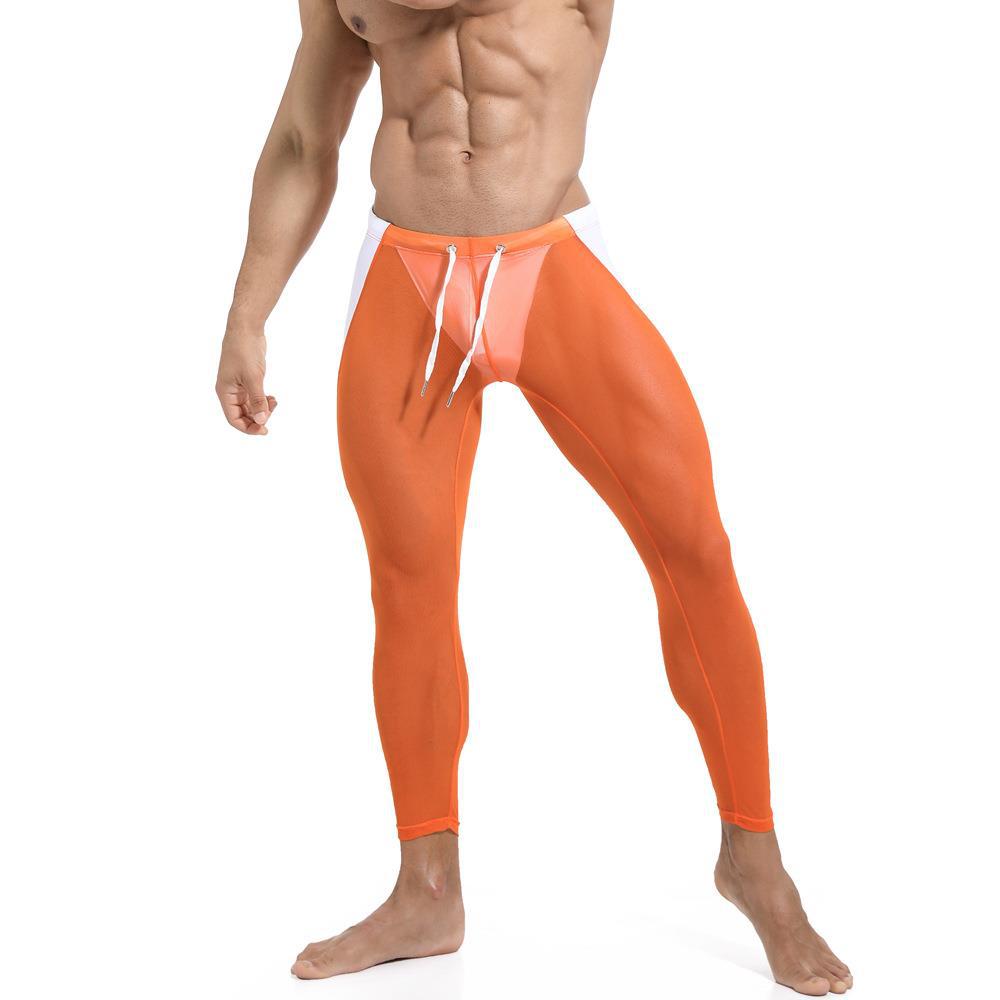 Men's Mesh Breathable Fitness Training Tight Cycling Pants