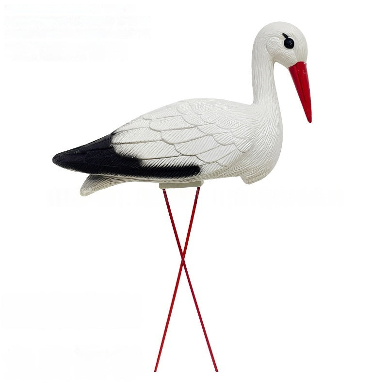 Simulation Plastic White Crane Outdoor Garden Landscape Decoration Piece