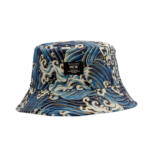 Men's And Women's Matching Wave Pattern Vintage Workwear Style Surf Cap For Outdoor Street Skateboarding Music Festival Daily Wear Casual Sun Hat