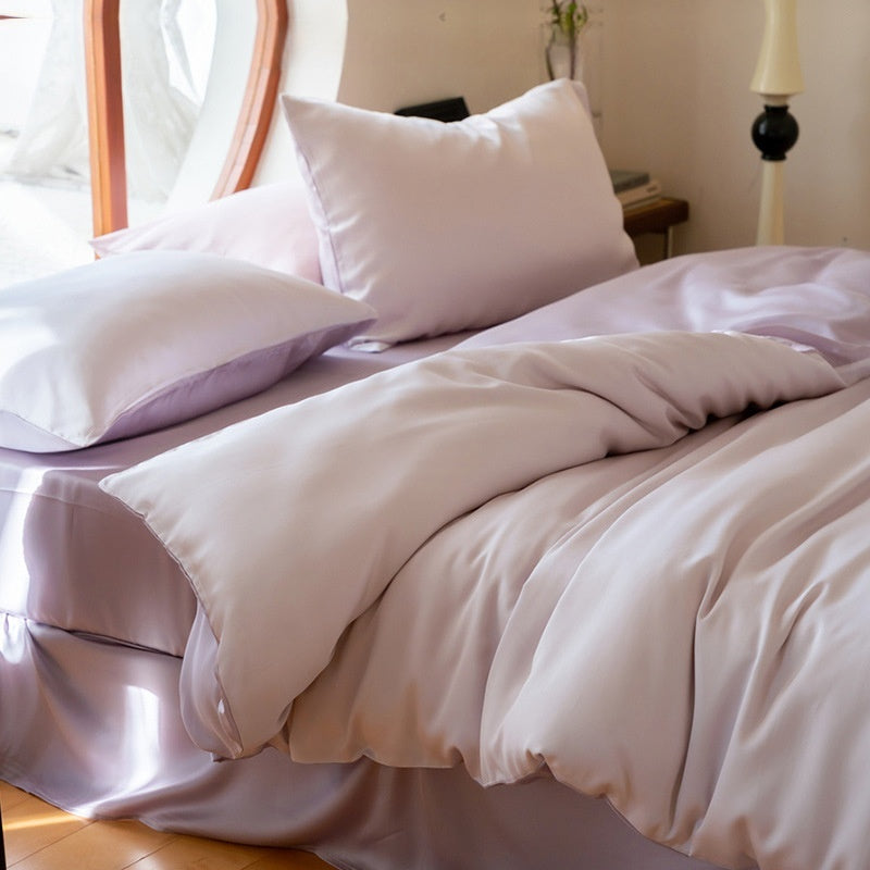 Solid-color Viscose Cooling Quilt Set For Home Use