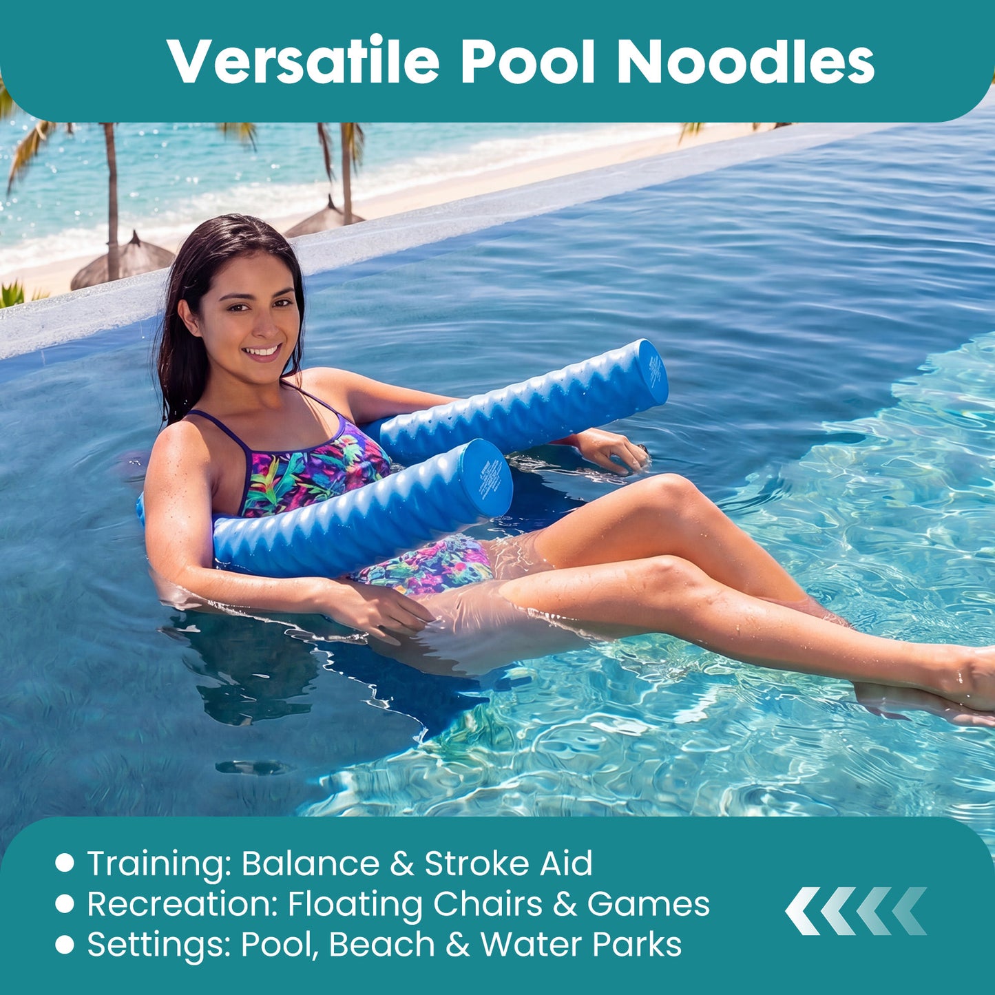 Noodle-shaped Float Devices For Swimming And Floating In Swimming Pools, Solid Styrene-butadiene Rubber Foam Swimming Pool Float Devices