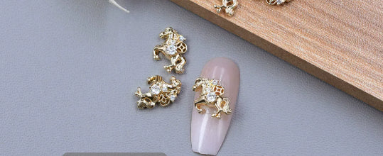 Copper-inlaid Zircon Metal Nail Art Rhinestone Accessories